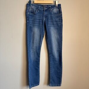 Vigoss The Jagger Skinny Jeans Blue Denim Low Rise Pockets Womens 12 Y2K Indie
